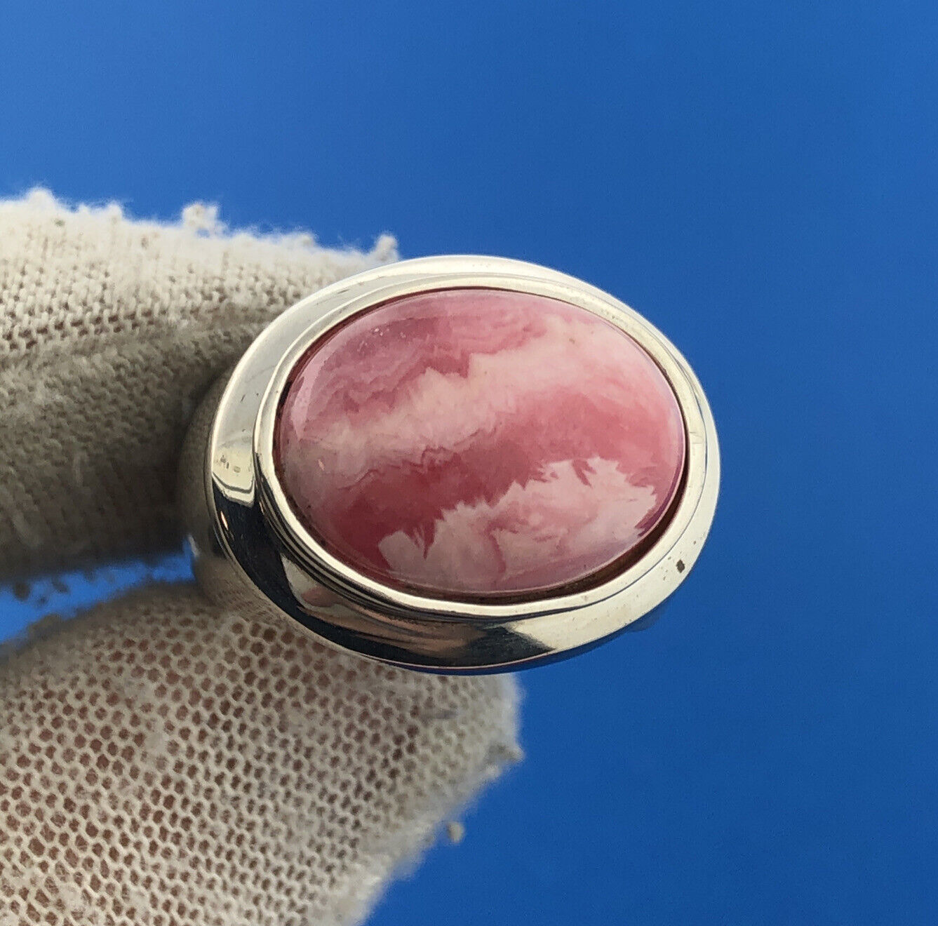 Designer Joe Esposito ESPO Sterling Silver 925 Rhodochrosite Statement Ring