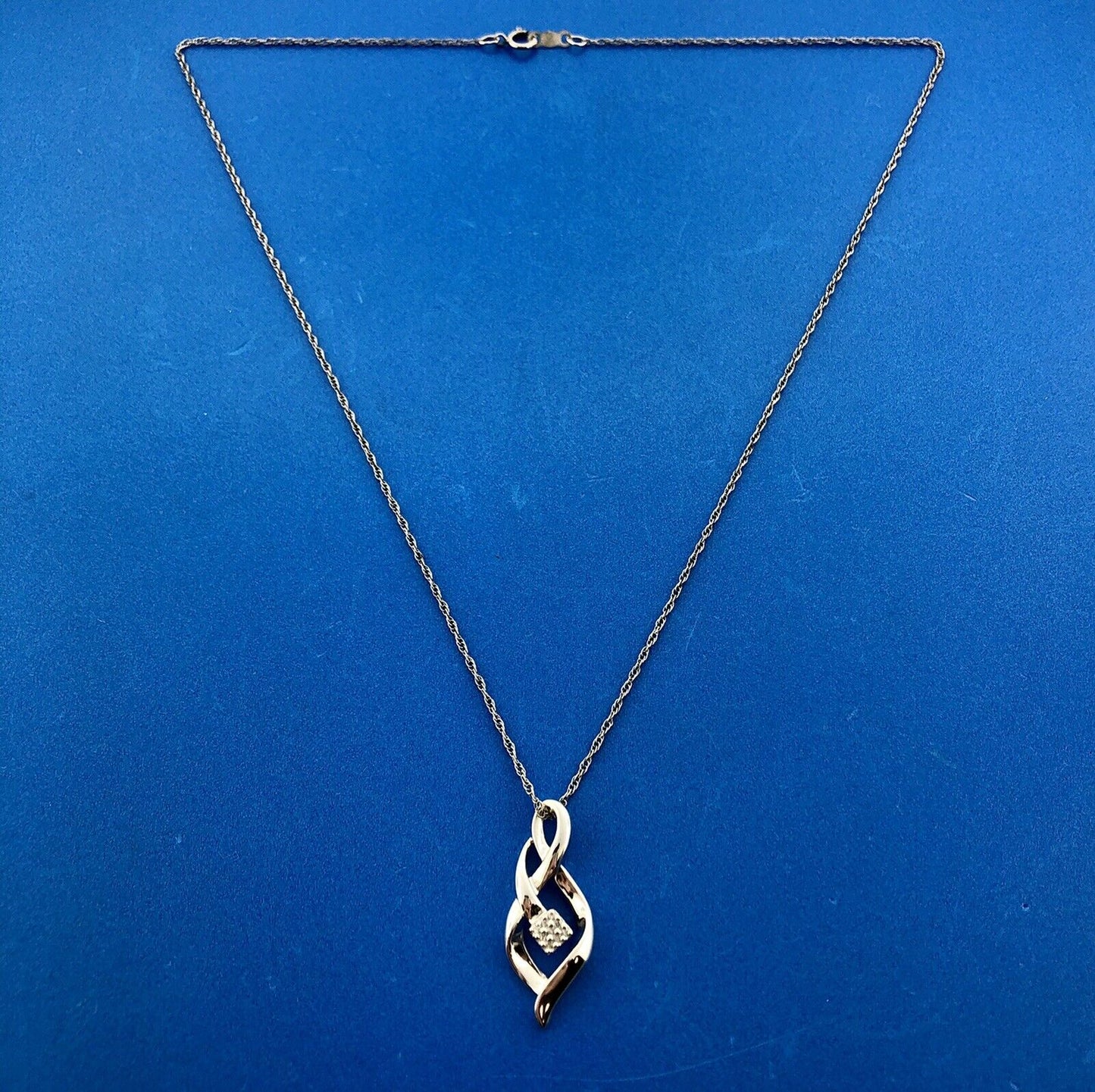 Designer 925 Sterling Silver Diamond Infinity Eternity Anniversary Necklace