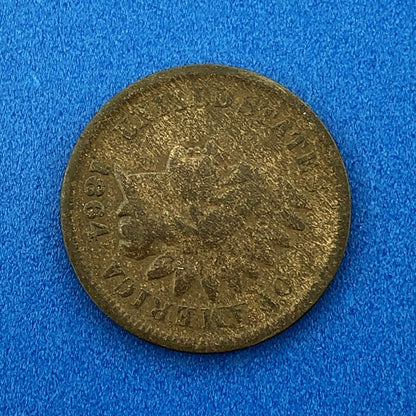 1864 L Indian Head One Cent Penny 1c Type 3 Bronze Better Key Philadelphia Coin