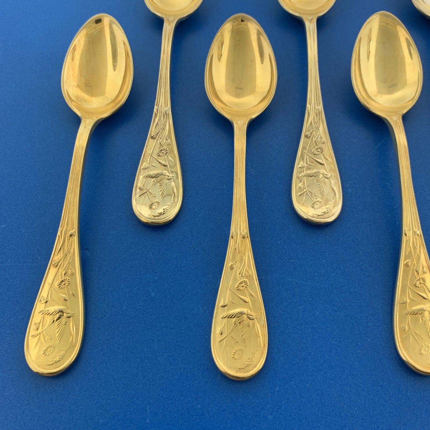 Tiffany & Co Vermeil Gold Washed Sterling Silver 925 Audubon Demitasse Spoon