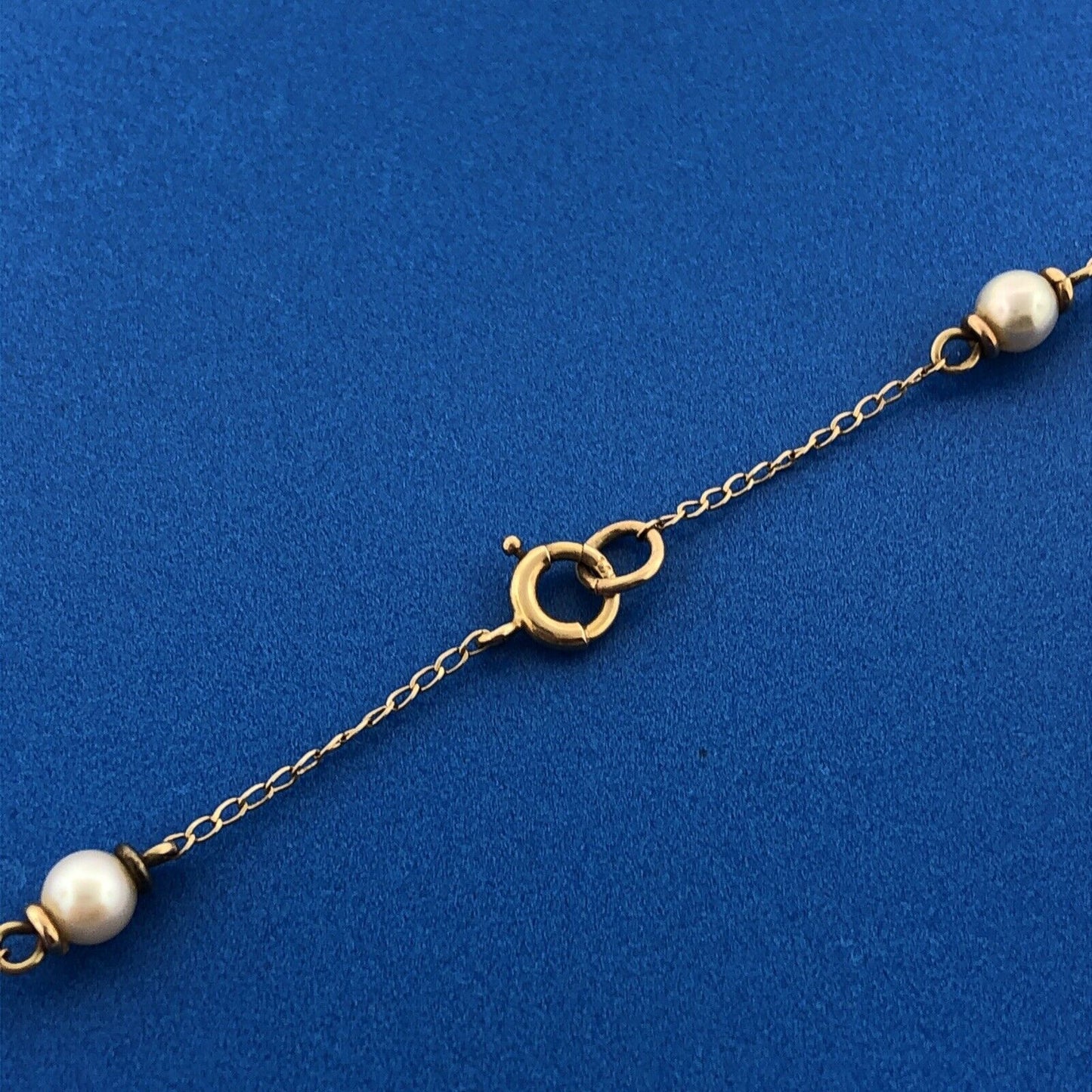 Gorgeous 14k Yellow Gold 5.35mm White Pearl 32" Oval Link Chain Necklace