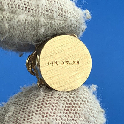 Designer KLJCI 14k Yellow Gold Oval Cut Tanzanite Round Diamond Floral Pendant