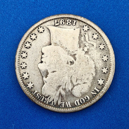 1897 P Silver Barber Half Dollar Better Key Date Philadelphia Coin Rare Scarce