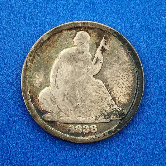 1838 O Seated Liberty Silver Dime No Stars Type 1 Better Key New Orleans Coin