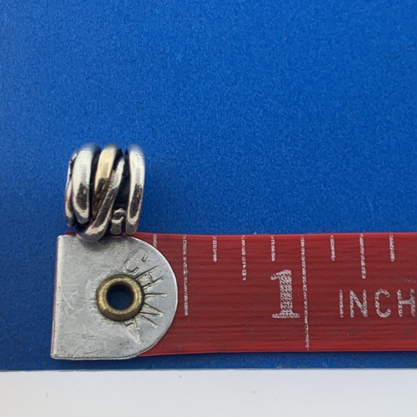 Authentic PANDORA Sterling Silver 14K Yellow Gold Twisted Rope Bracelet Charm