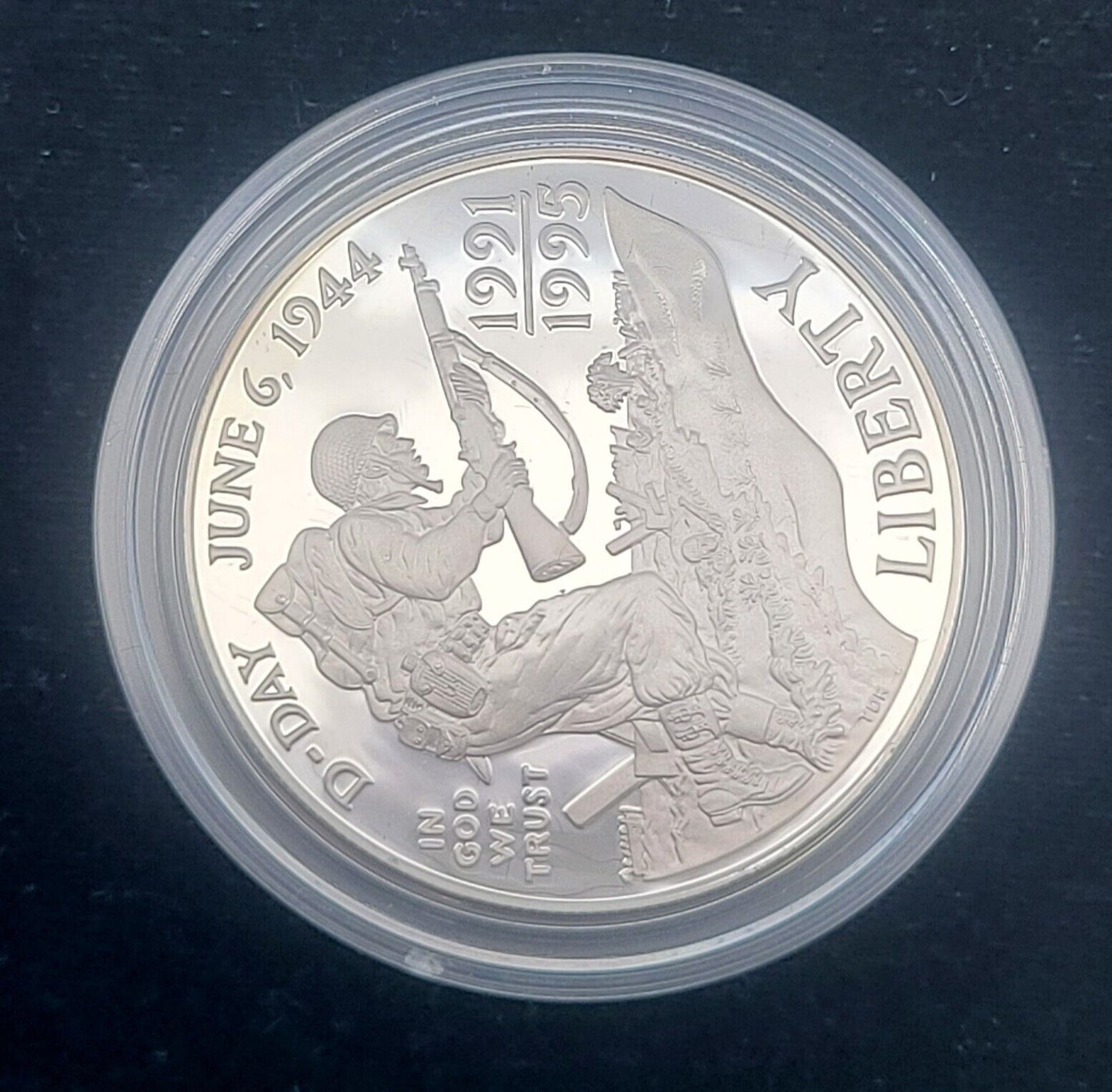 1991-1995 WWII 50th Anniversary Two Coin .900 Silver Proof Commemorative Set