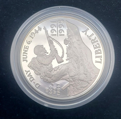 1991-1995 WWII 50th Anniversary Two Coin .900 Silver Proof Commemorative Set