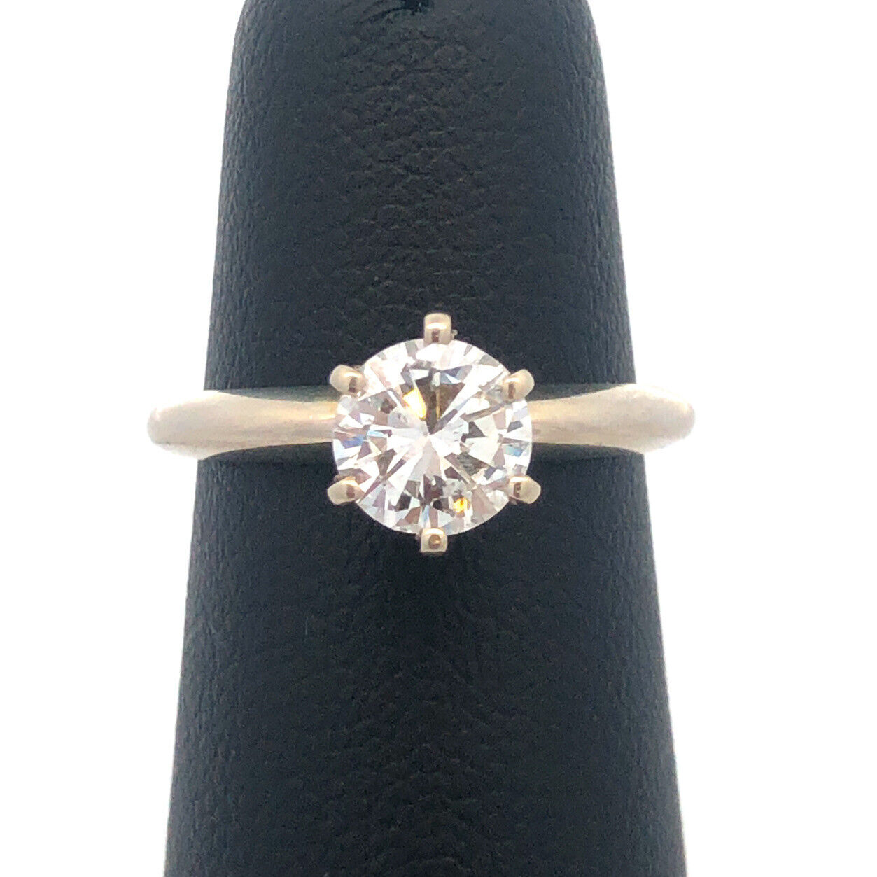 14K White Gold Diamond Solitaire Engagement Bridal Wedding Ring