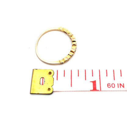 10K Yellow Gold Diamond Thin Stackable Wedding Anniversary Band Ring