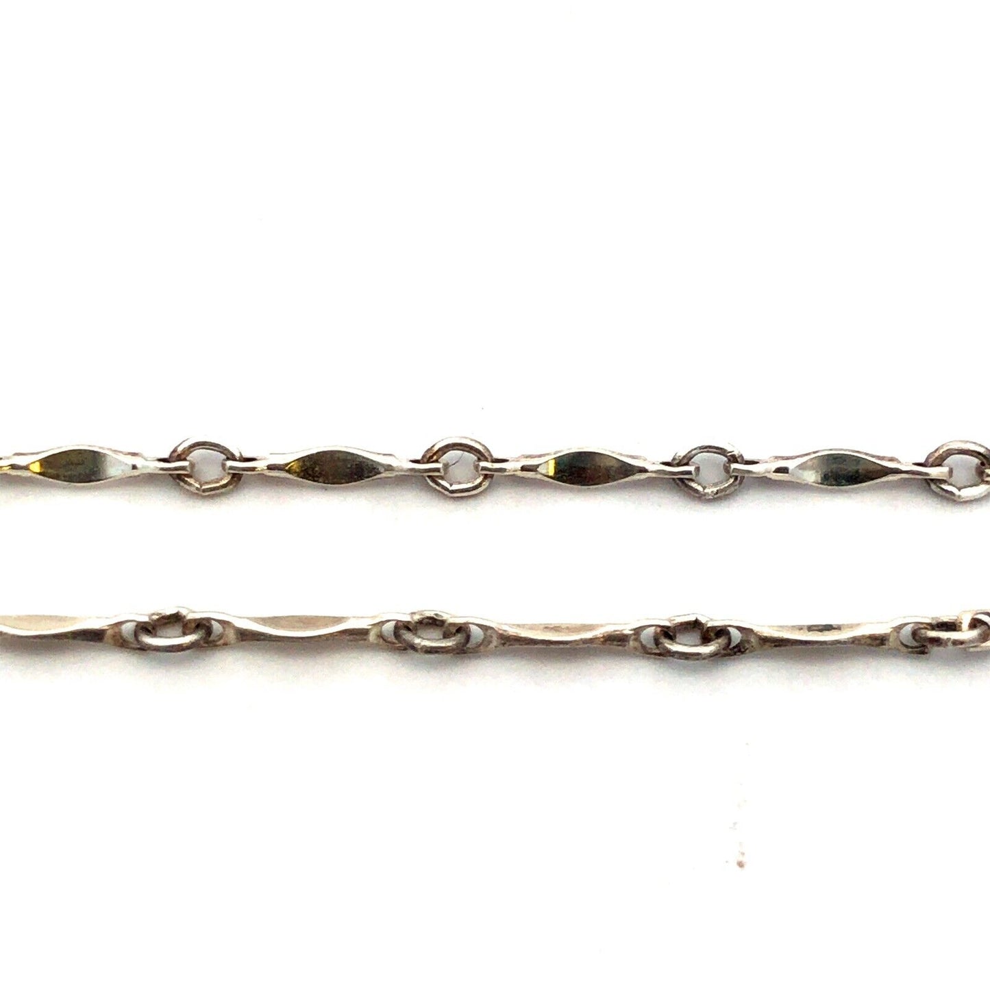 Designer PC Sterling Silver Black Onyx Hematite Bead Fancy Link Chain Necklace