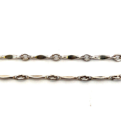 Designer PC Sterling Silver Black Onyx Hematite Bead Fancy Link Chain Necklace