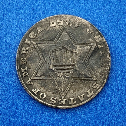 1857 P 3 Cent Silver Three Cent Piece Trime Better Key Philadelphia Mint Coin