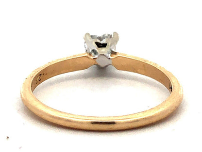 Designer 14K Yellow Gold Heart Cut Diamond Solitaire Promise Engagement Ring