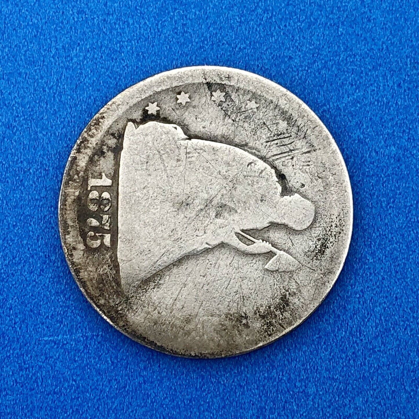 1875 S Silver Seated Liberty Twenty Cent Piece 3 Year Type San Francisco Coin