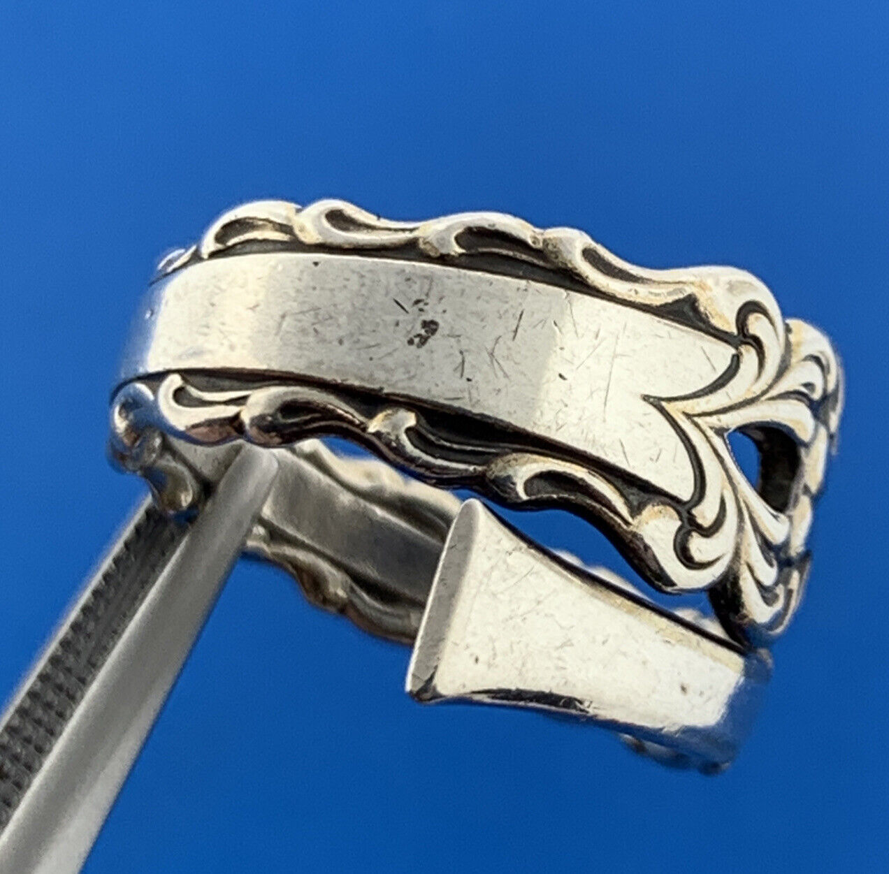 International La Strada Sterling Silver Bypass Expandable Adjustable Spoon Ring