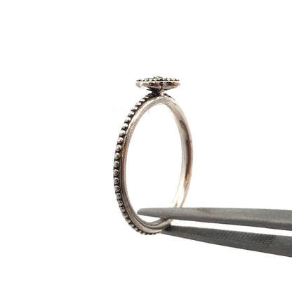 Authentic PANDORA Sterling Silver Pink CZ Retired Oriental Bloom 191001PCZ Ring