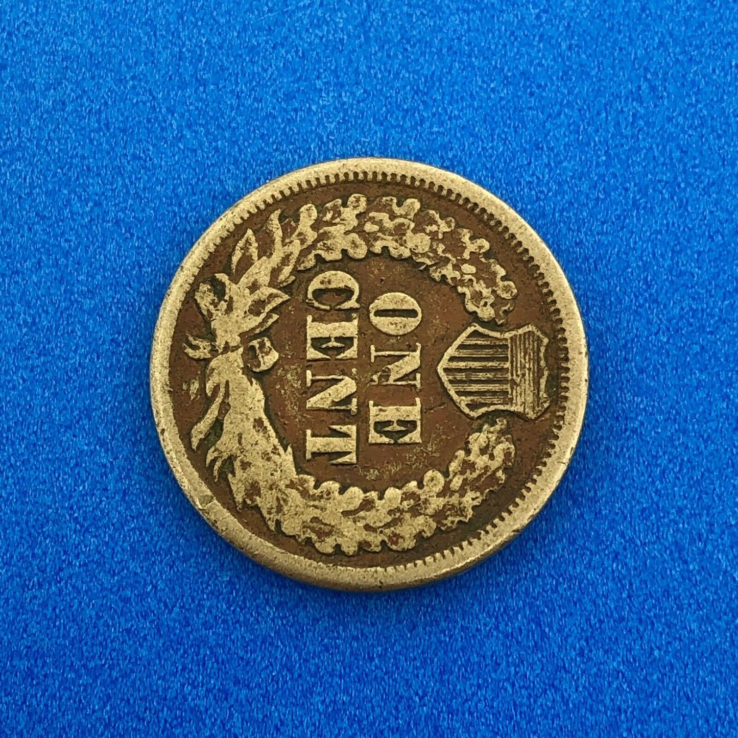 1863 P 1 Cent Indian Head Cent with Shield Better Key Date Copper-Nickel Coin