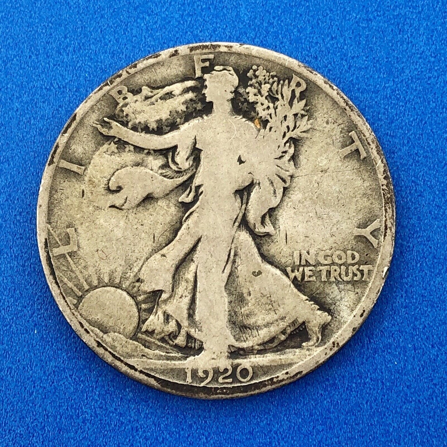 1920 D Walking Liberty Silver Half Dollar 50c Better Key Scarce Denver Mint Coin