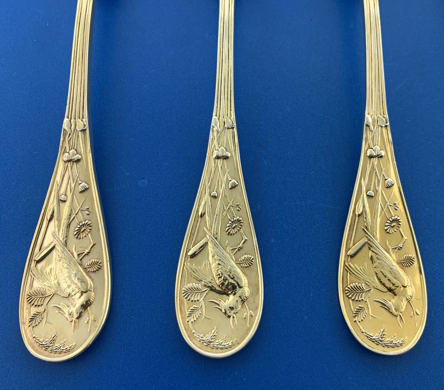 Tiffany & Co Vermeil Gold Washed Sterling Silver 925 Audubon Dinner Fork