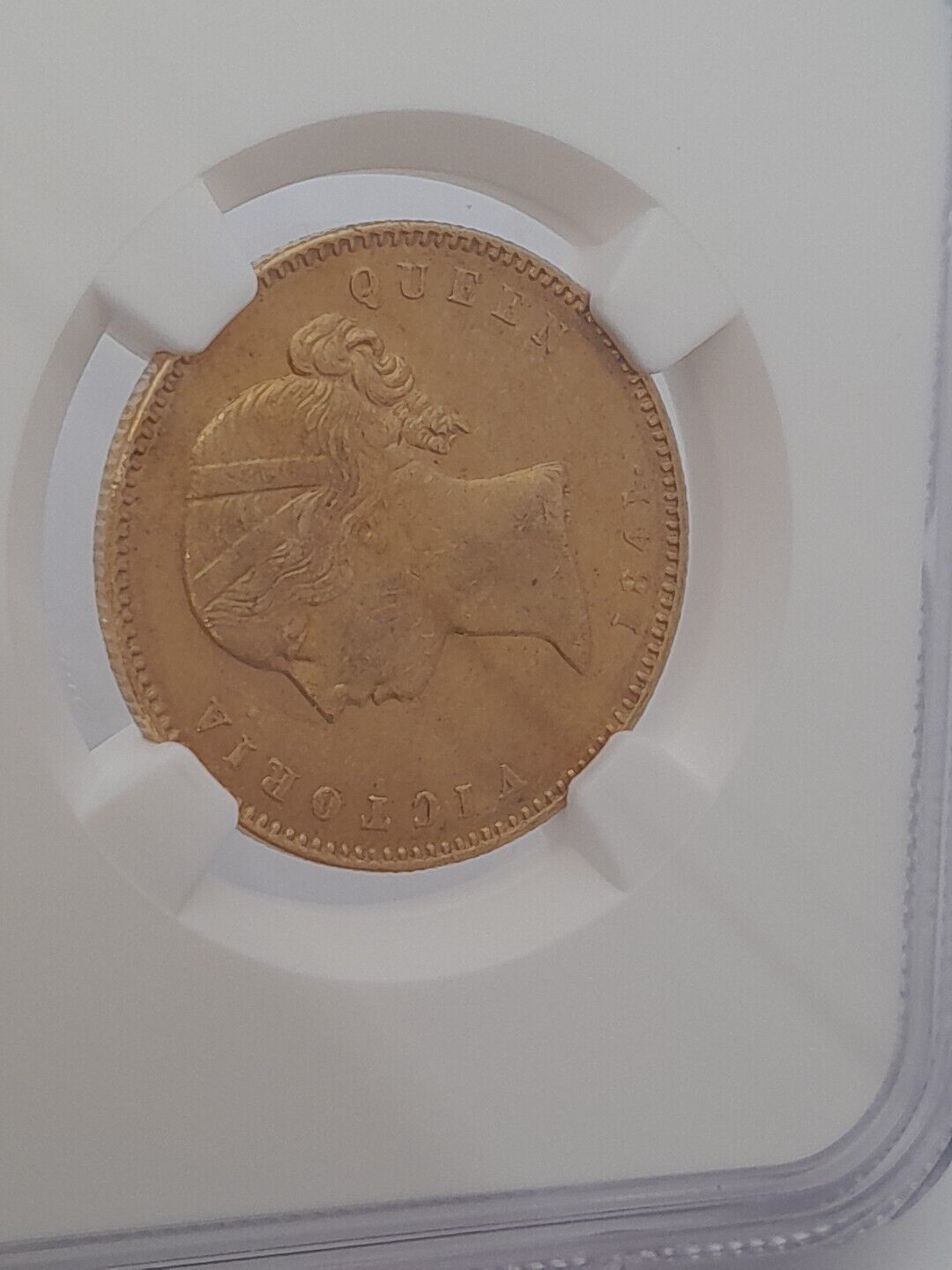 1841  C British India Mohur S & W-3.7 Type A/1 "W.W." Plain 4 NGC MS61 Gold Coin