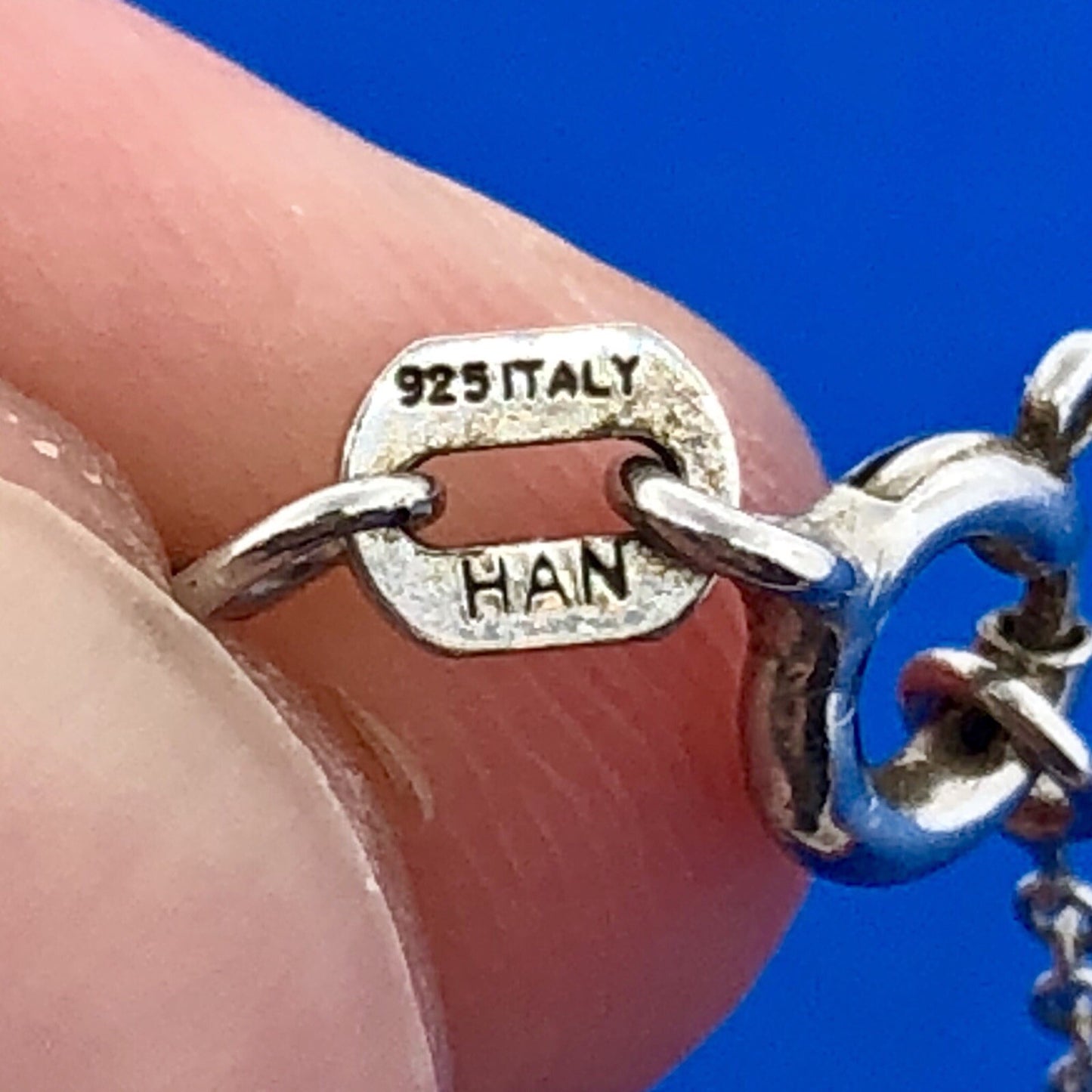 Designer 925 Sterling Silver Topaz Diamond Floral Double Drop Pendant Necklace