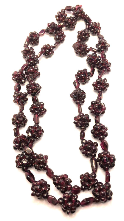 Vintage Amethyst Beaded Cluster Physical Healing Statement Necklace