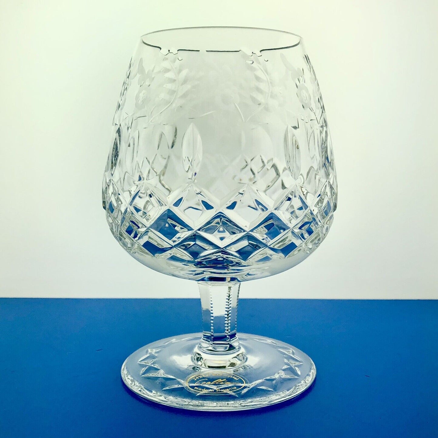 1969 Rogaska Hand Cut Crystal Gallia Pattern Floral Claret Brandy Glass Retired