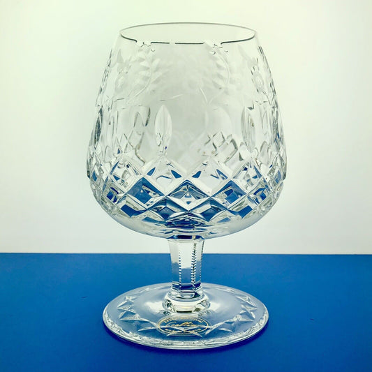 1969 Rogaska Hand Cut Crystal Gallia Pattern Floral Claret Brandy Glass Retired