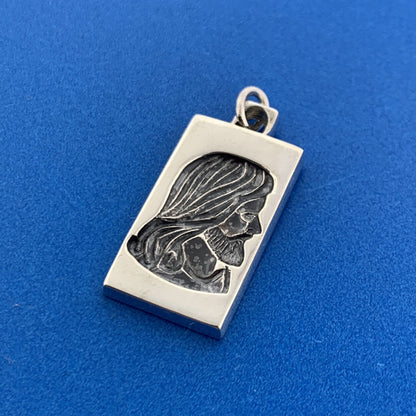 Vintage Hayward 925 Sterling Silver Jesus Messiah I Am A Methodist Pendant Charm