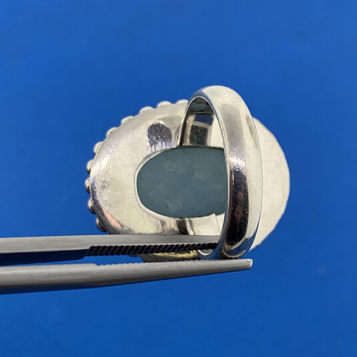 Designer Doug Paulus DP Sterling Silver 925 Aventurine Statement Cocktail Ring