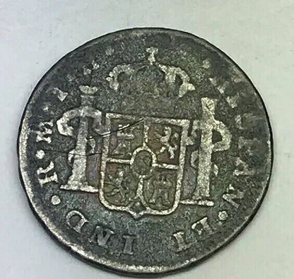 1809 Mexico Silver 1/2 Real Mexico City Ferdinand VII Pirate Treasure Coin