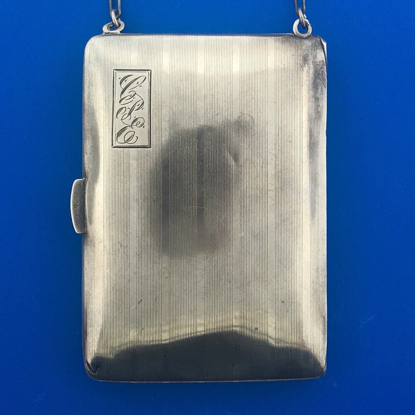Art Deco Webster Co Sterling Silver Change Cigarette Vanity Purse Monogram CPE