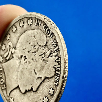 1907 O Silver Barber Half Dollar Better Key Date Rare Scarce New Orleans Coin