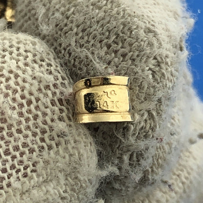 Gorgeous 14k Yellow Gold Openwork Filigree Religious Faith Cross Dangle Pendant