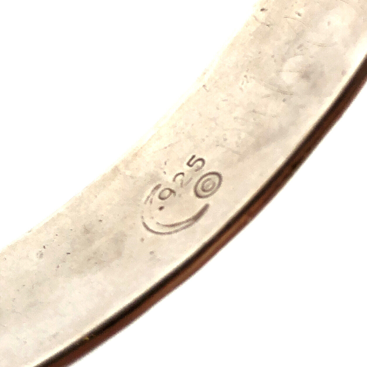 925 Sterling Silver Native American Carolyn Pollack Hammered Open Cuff Bracelet