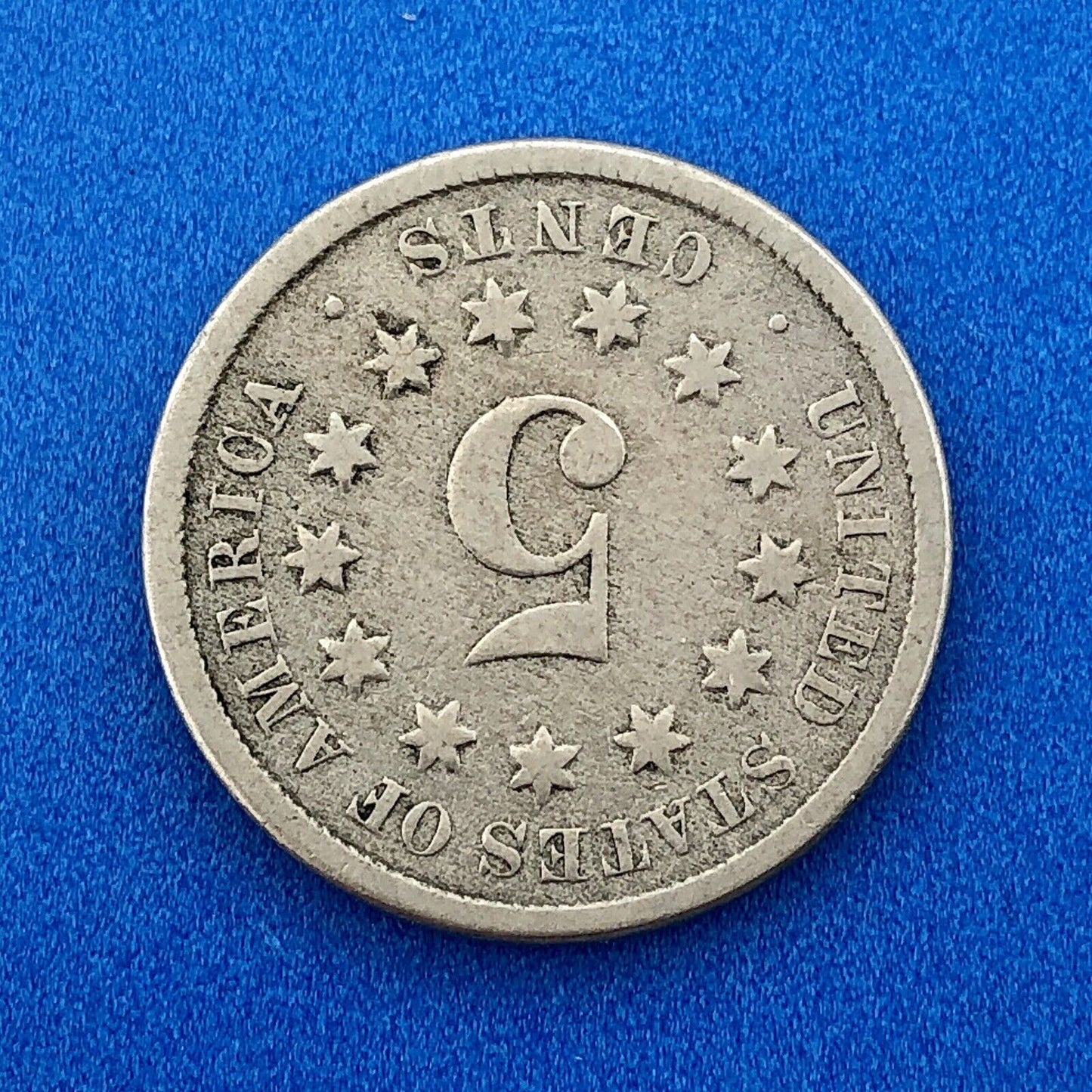 1874 P Shield Nickel Variety 2 Scarce Rare Better Key Philadelphia Mint Coin