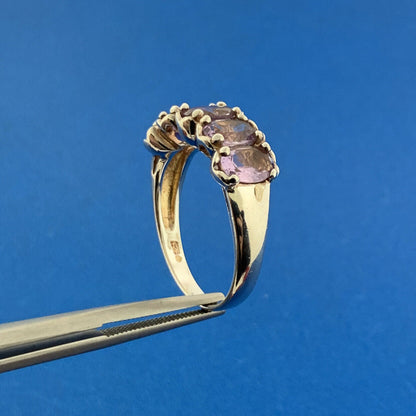 Designer 925 Sterling Silver Oval Amethyst February Anniversary Occasion Ring