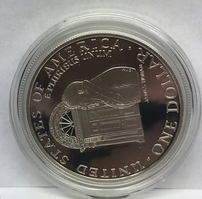 1992 W White House 200th Anniversary Commemorative Proof Silver Dollar OMP/COA