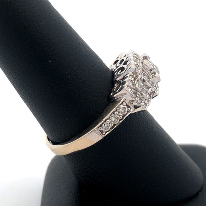Zales 14K White Gold Diamond Triple Head Anniversary Engagement Ring