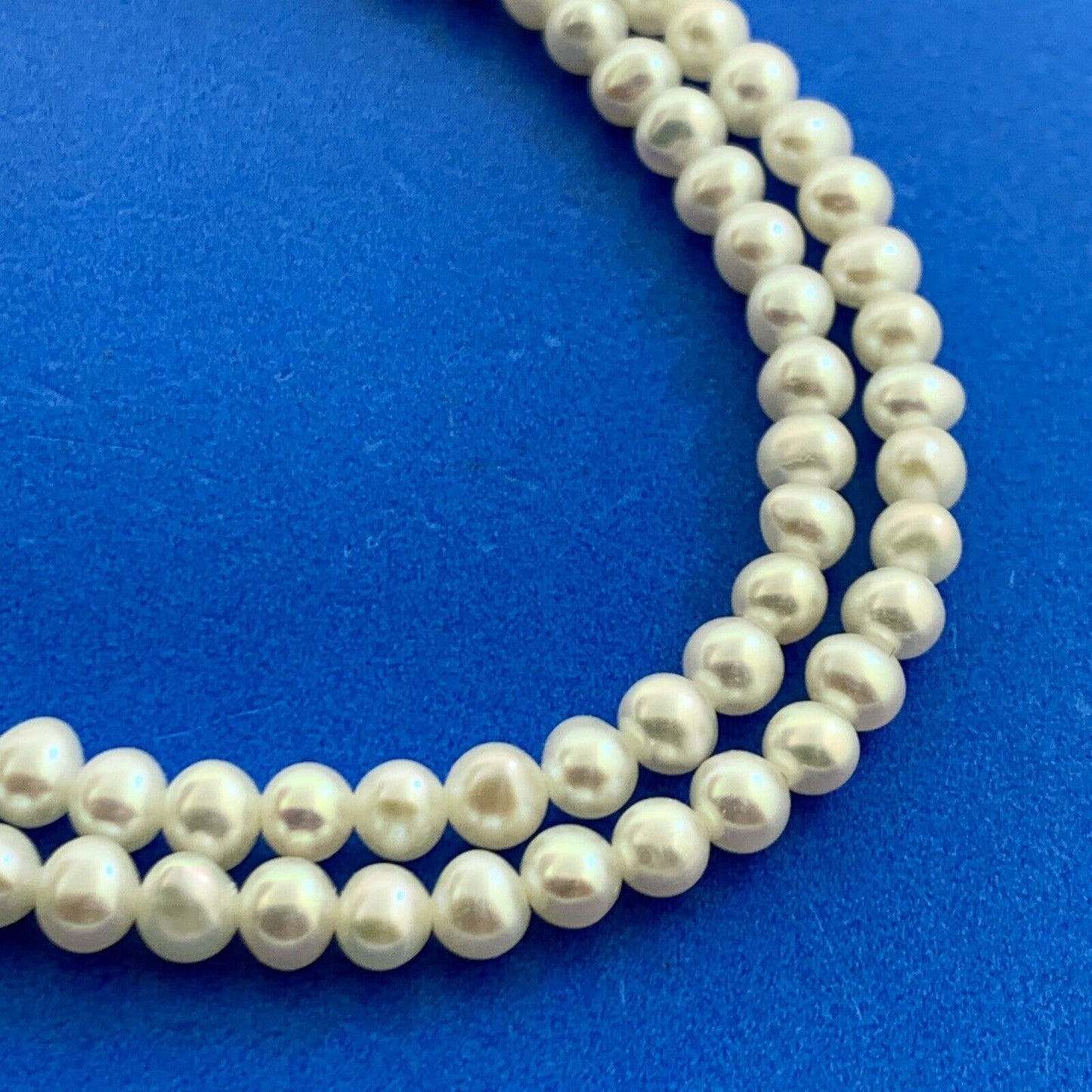 Designer RTI 10K Yellow Gold White Pearl Beaded Necklace