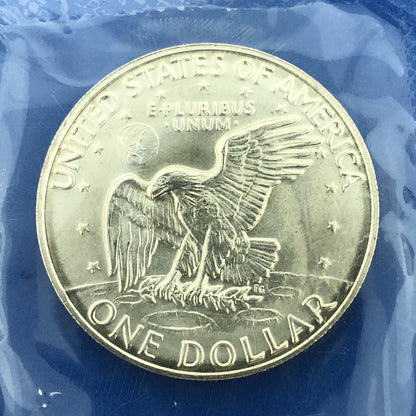 1973 S $1 Silver Eisenhower Gem Uncirculated Key Date 40% Coinage OMP Blue Env