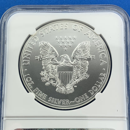2013 W American Silver Eagle 999 Fine 1 Oz Silver NGC MS69 Early Release White