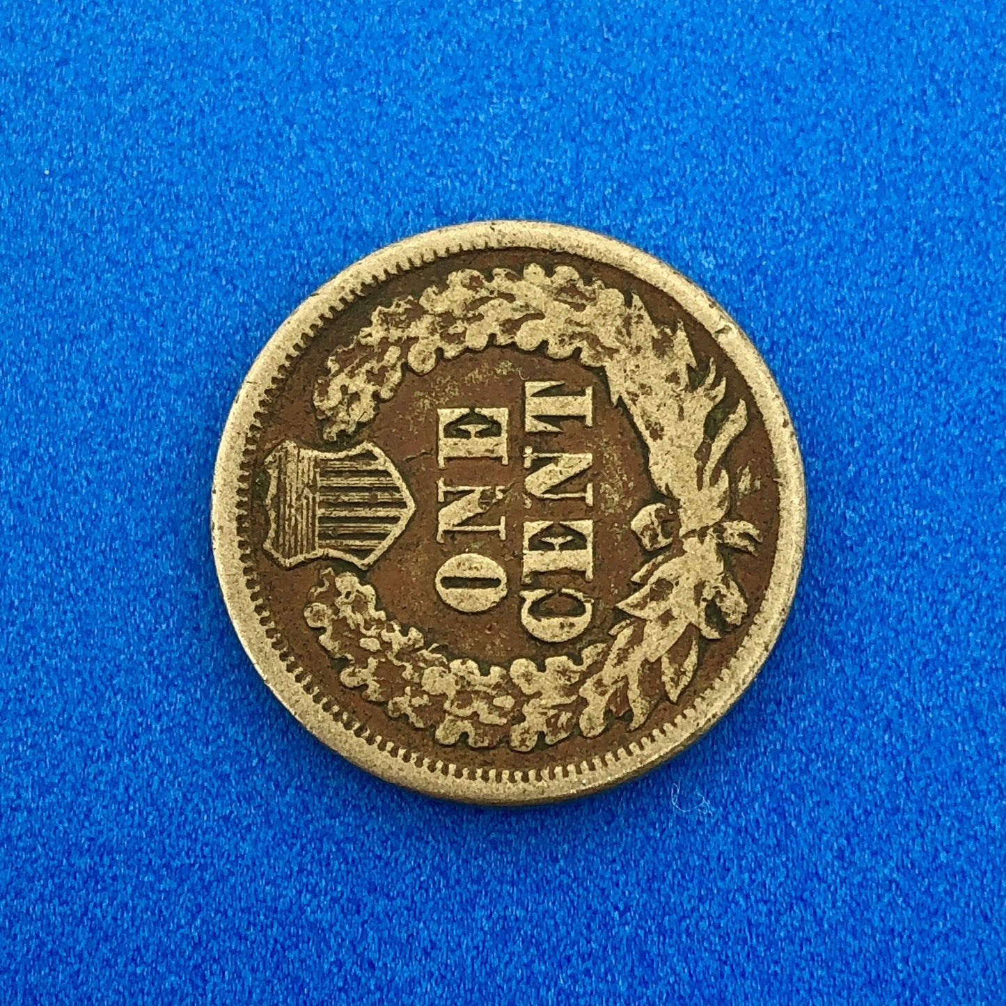 1863 P 1 Cent Indian Head Cent with Shield Better Key Date Copper-Nickel Coin