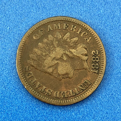 1882 Indian Head One Cent Penny Type 3 Bronze Better Key Philadelphia Coin