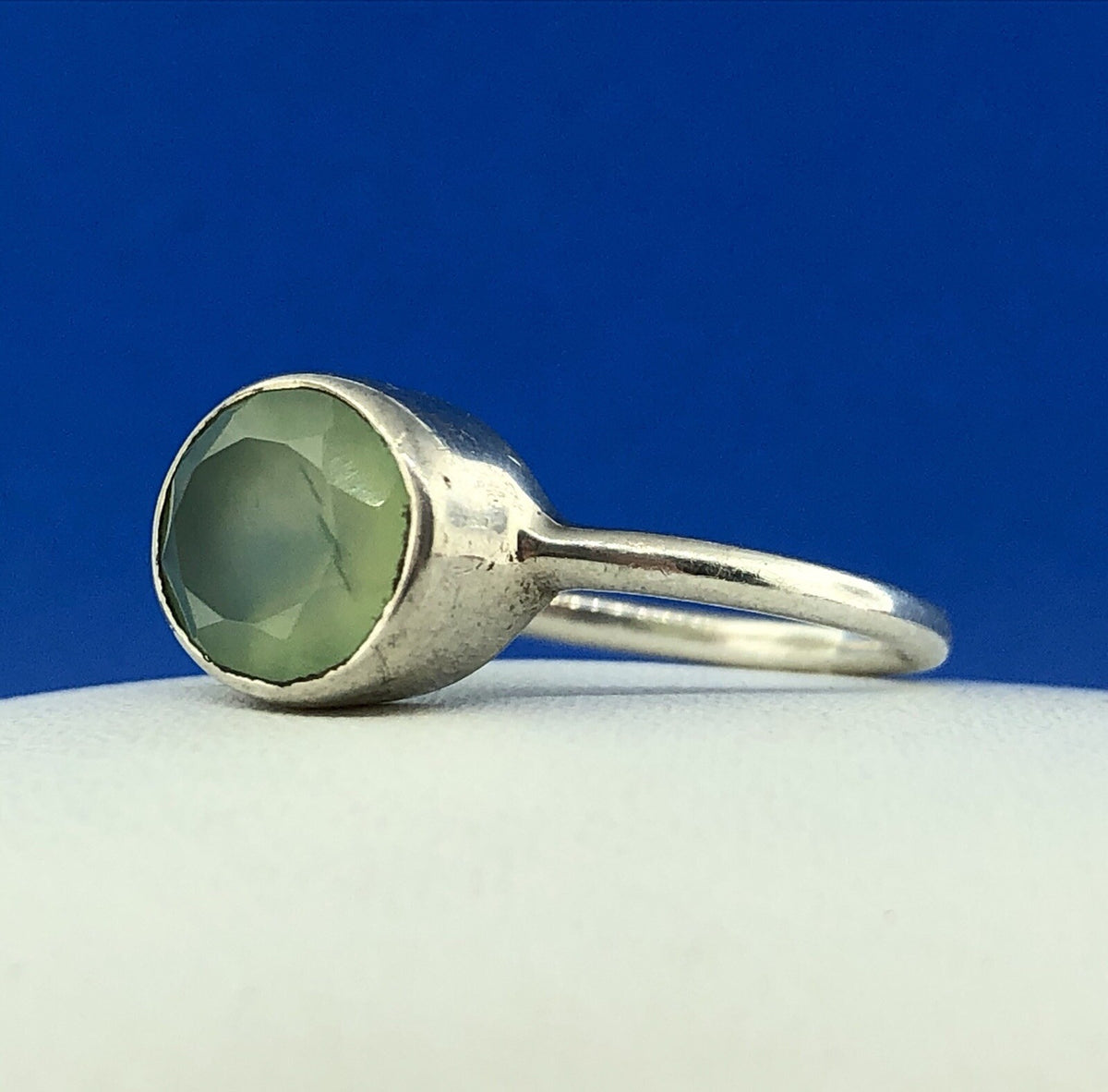 Designer Sterling Silver 925 Oval Green Aventurine Fashion Ring
