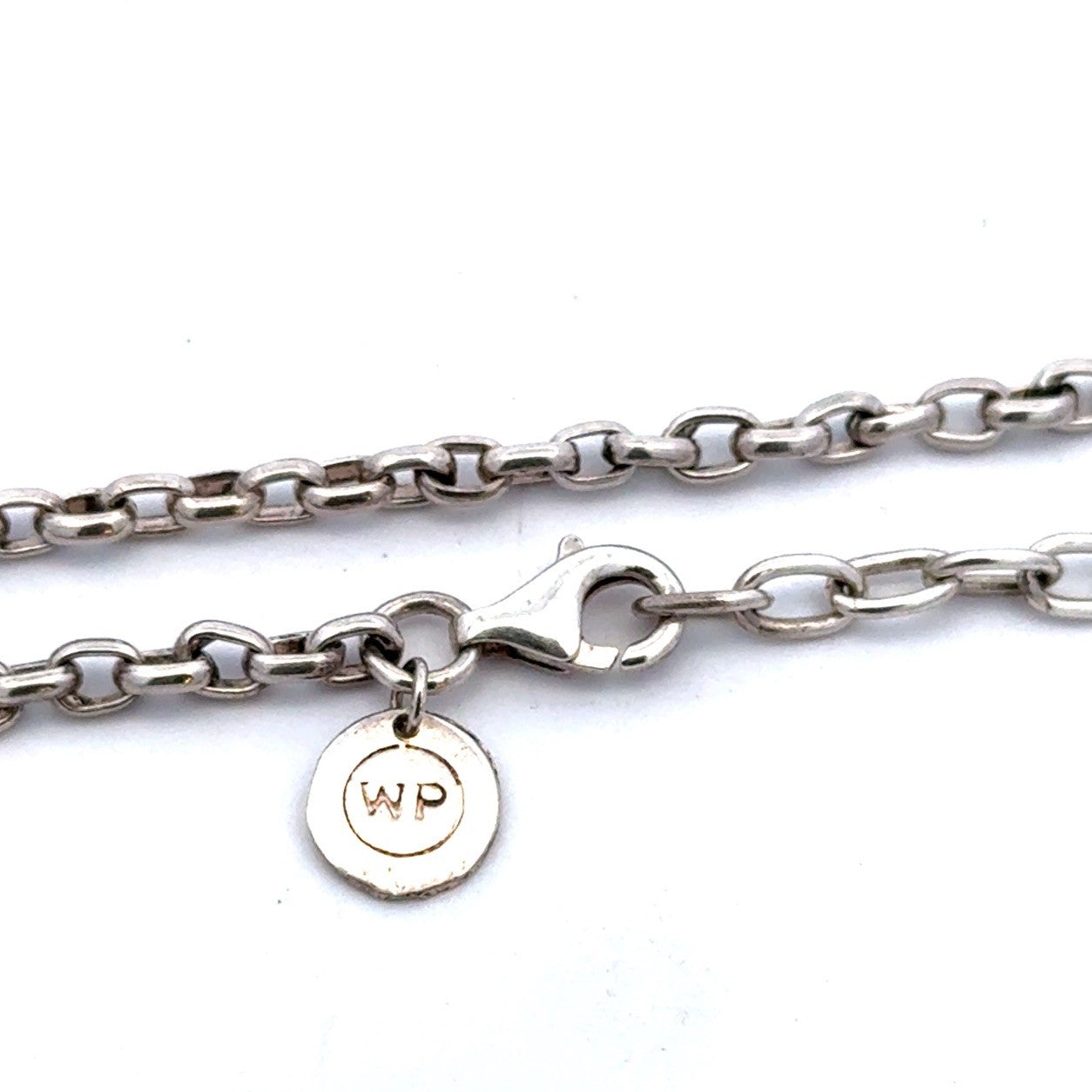 Designer Waxing Poetic 925 Sterling Silver Rolo Oval Link Chain Necklace