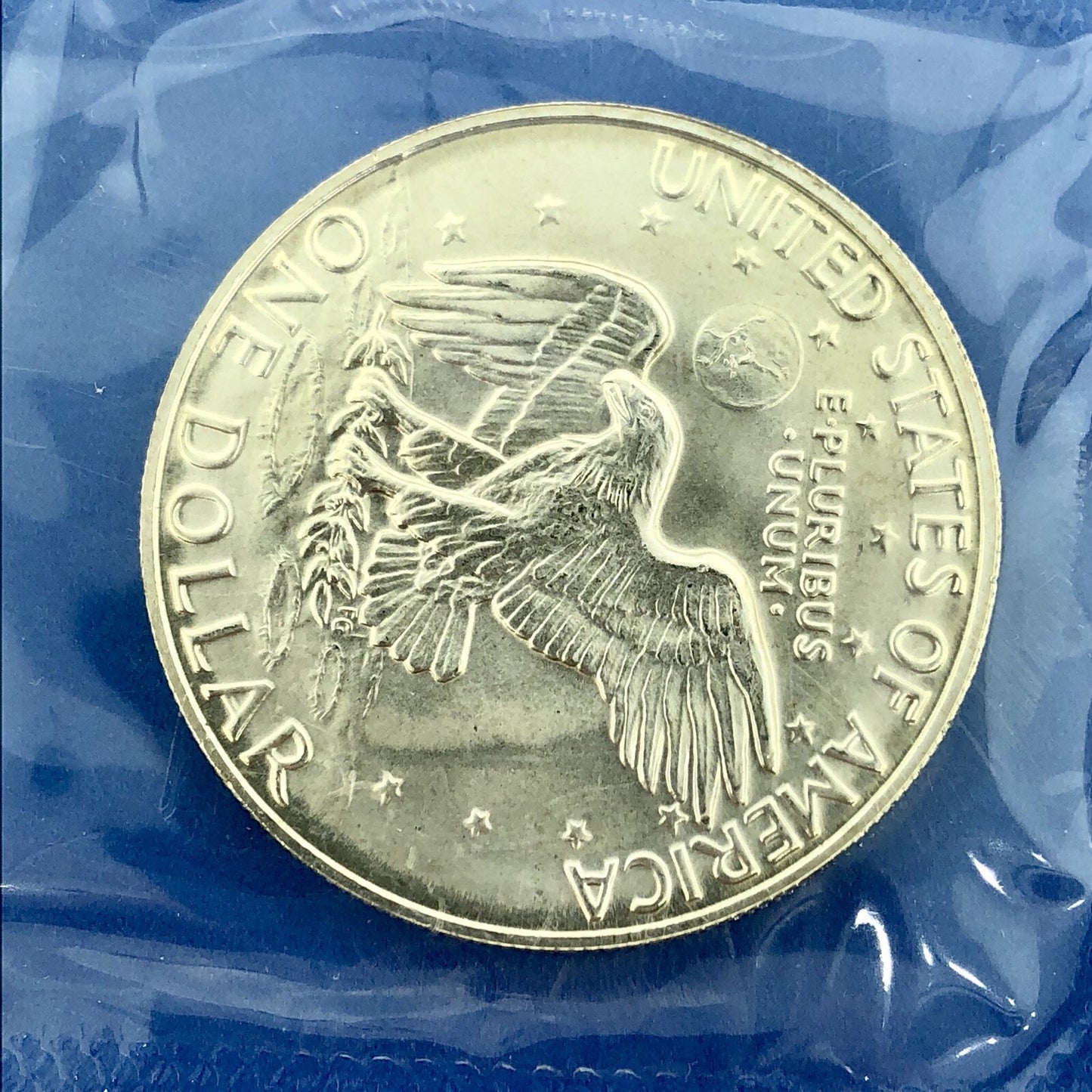 1973 S $1 Silver Eisenhower Gem Uncirculated Key Date 40% Coinage OMP Blue Env