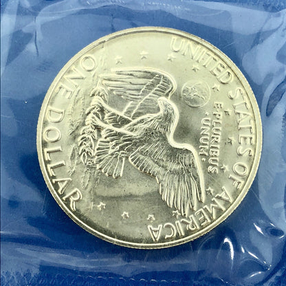 1973 S $1 Silver Eisenhower Gem Uncirculated Key Date 40% Coinage OMP Blue Env