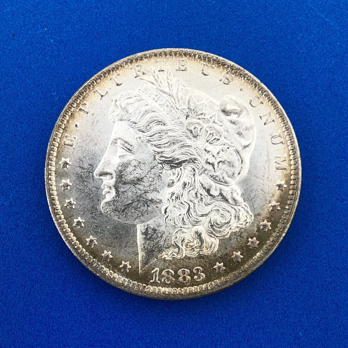 1883 O Morgan Silver Dollar $1 Better Rare Key New Orleans Mint Coin BU Toning