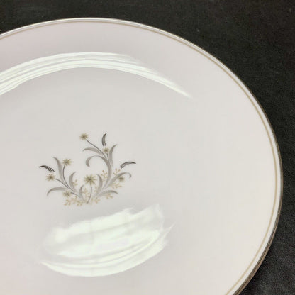 Retired Noritake Ardis China 8 3/8" Platinum Tab Salad Plate TWO Pc Set
